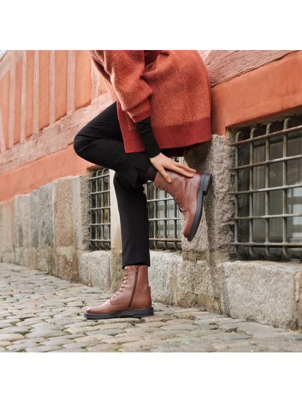 Geox Světle hnědá dámská kotníková obuv Geox Serilda