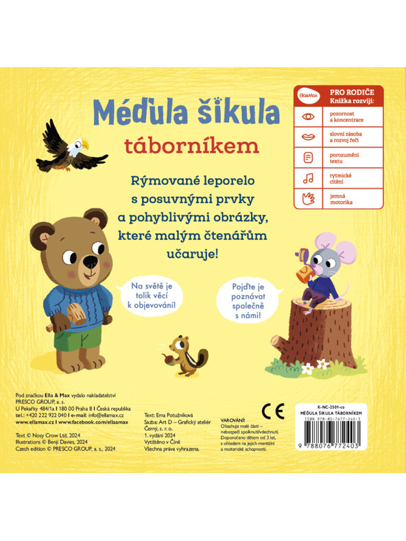 BAAGL  MÉĎULA ŠIKULA TÁBORNÍKEM – Obrázky s pohyblivými prvky