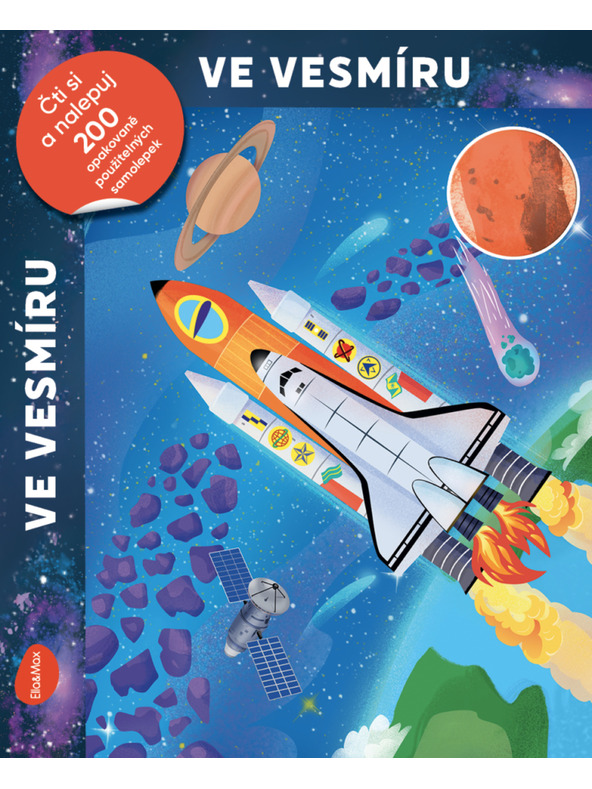 BAAGL  Čti a nalepuj – VE VESMÍRU, kniha se samolepkami
