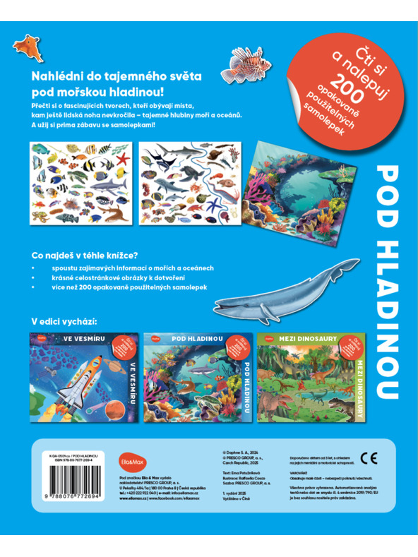 BAAGL  Čti a nalepuj – POD HLADINOU, kniha se samolepkami