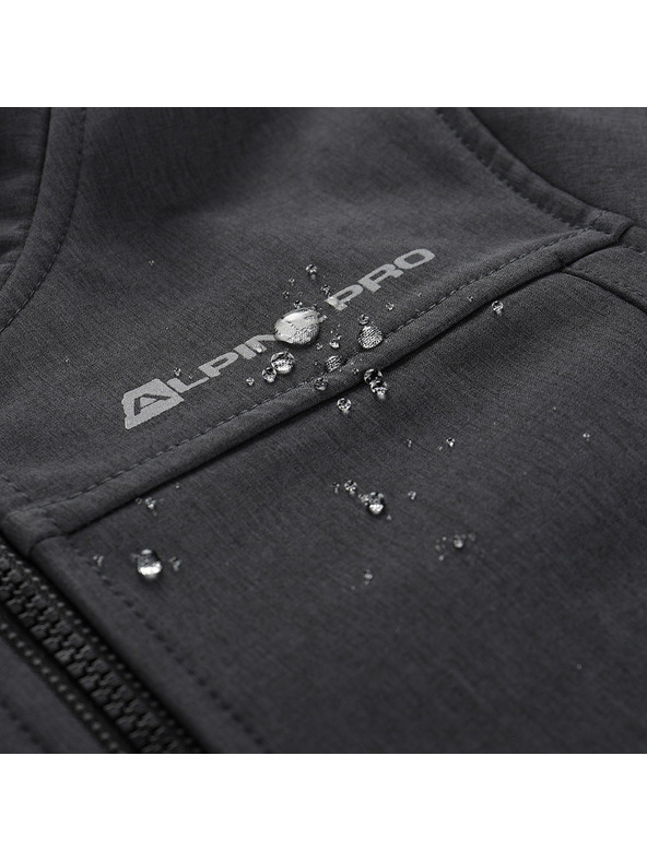 ALPINE PRO Detská softshellová bunda s membránou ALPINE PRO OMANO 2 black