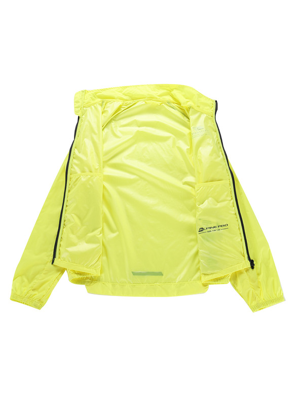 ALPINE PRO Dětská ultralehká bunda s úpravou dwr ALPINE PRO SPINO 2 neon yellow