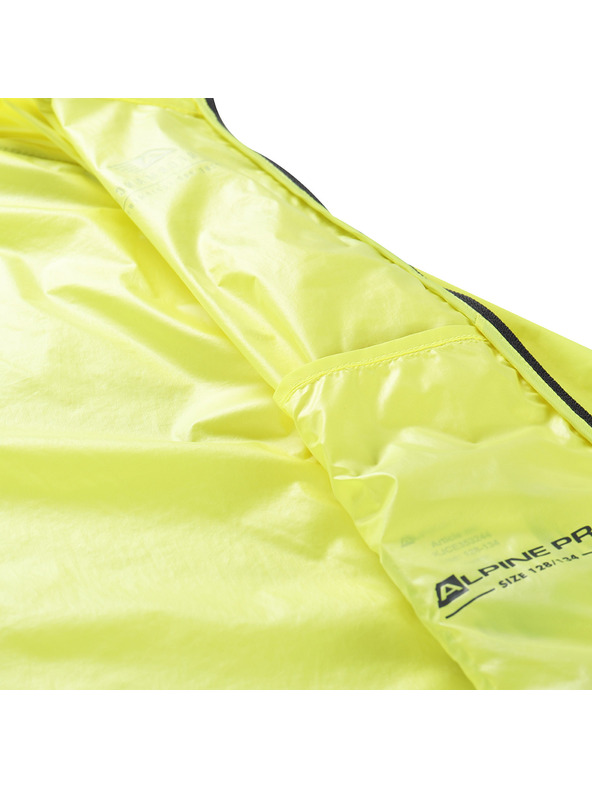 ALPINE PRO Dětská ultralehká bunda s úpravou dwr ALPINE PRO SPINO 2 neon yellow