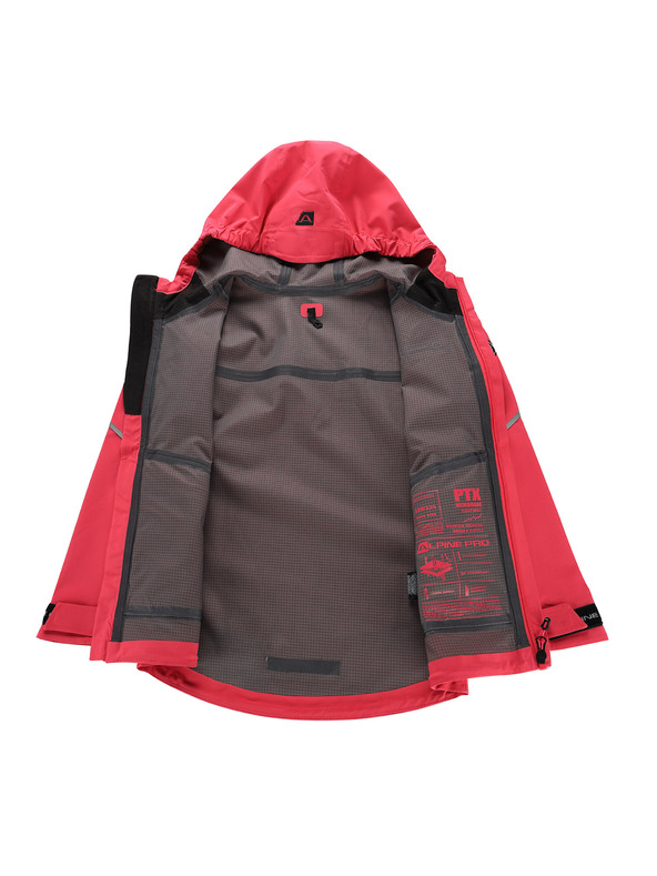 ALPINE PRO Dětská bunda s ptx membránou ALPINE PRO ZARRO raspberry