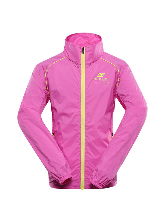 ALPINE PRO Dětská ultralehká bunda s úpravou dwr ALPINE PRO SPINO 2 neon pink