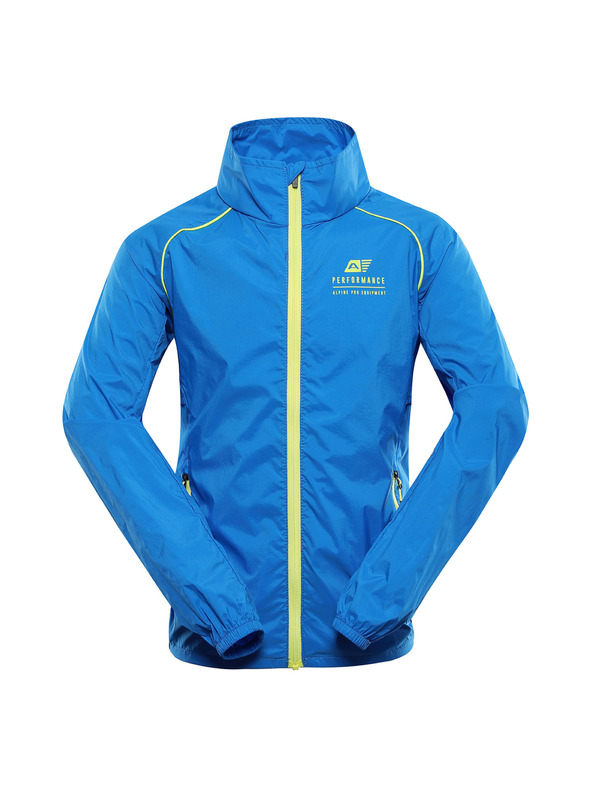 ALPINE PRO Dětská ultralehká bunda s úpravou dwr ALPINE PRO SPINO 2 electric blue lemonade