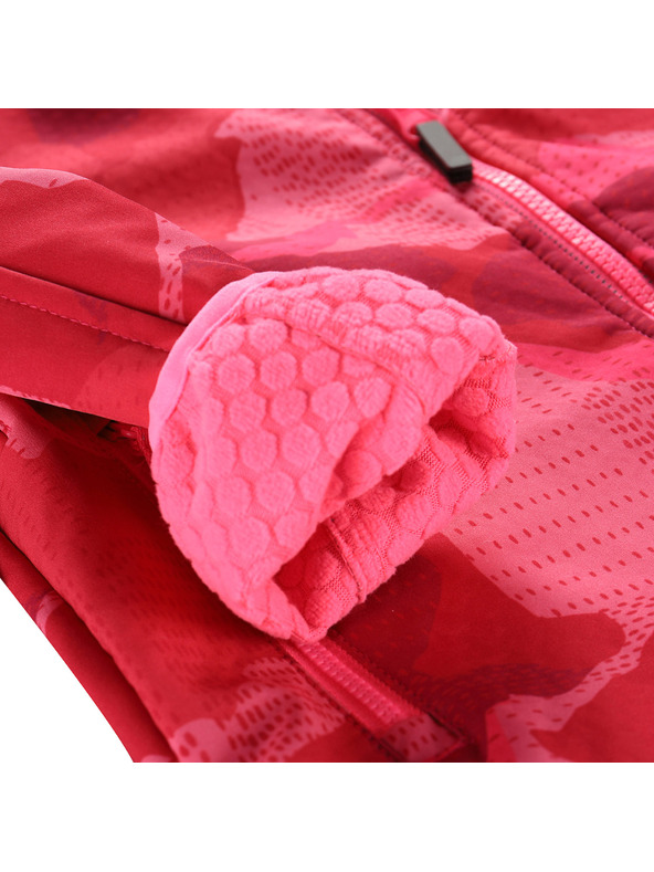ALPINE PRO Dětská softshellová bunda s membránou ALPINE PRO EZORO neon knockout pink varianta pa