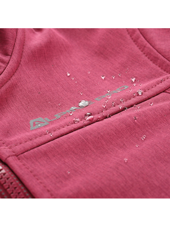 ALPINE PRO Detská softshellová bunda s membránou ALPINE PRO OMANO 2 raspberry