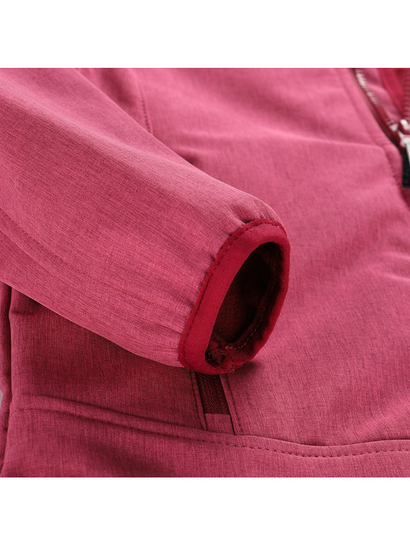 ALPINE PRO Detská softshellová bunda s membránou ALPINE PRO OMANO 2 raspberry