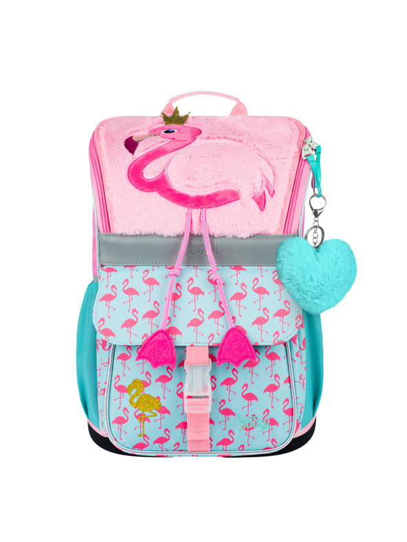 BAAGL  BAAGL 5 SET Zippy Plameňák: aktovka, penál, sáček, desky, box