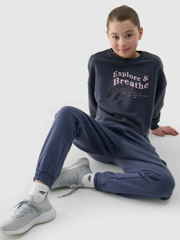 4F Dívčí cropped mikina 4F