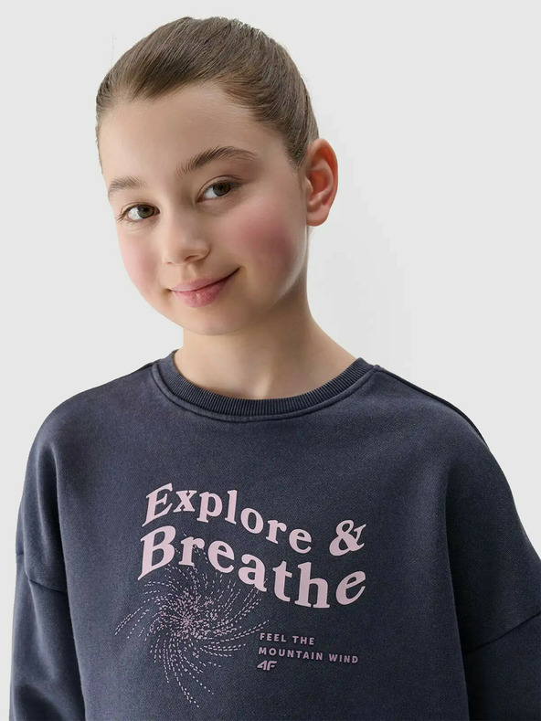 4F Dívčí cropped mikina 4F