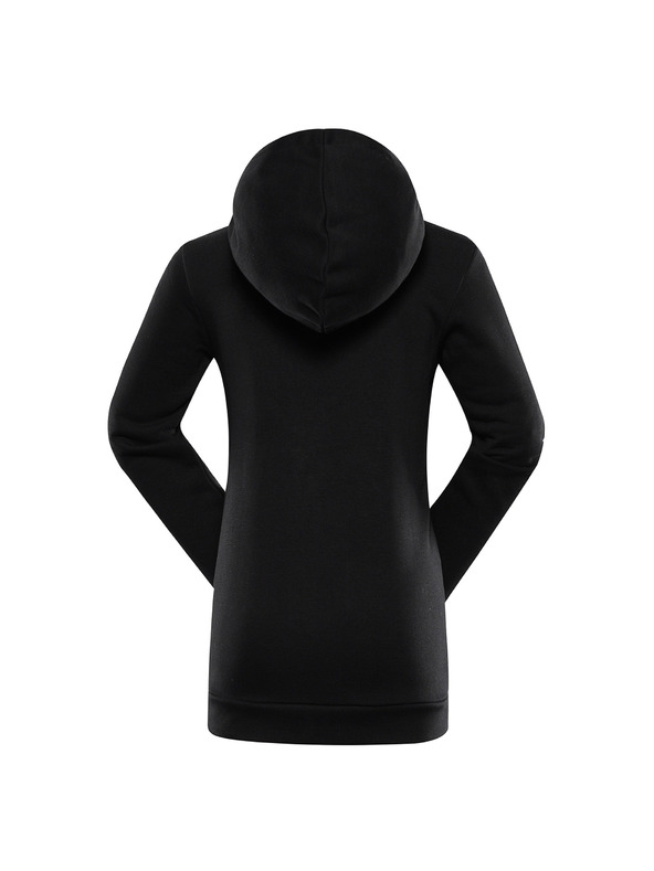 ALPINE PRO Dětská bavlněná mikina s kapucí ALPINE PRO LOKKO black