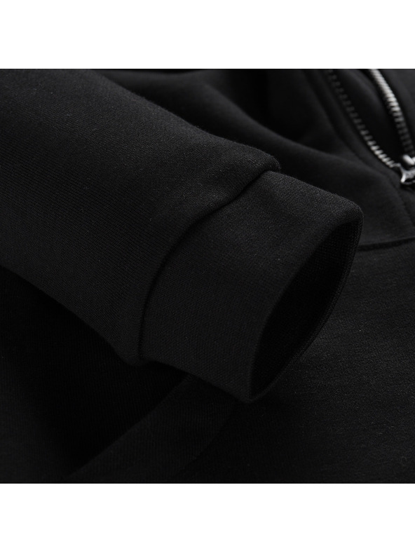 ALPINE PRO Dětská bavlněná mikina s kapucí ALPINE PRO LOKKO black