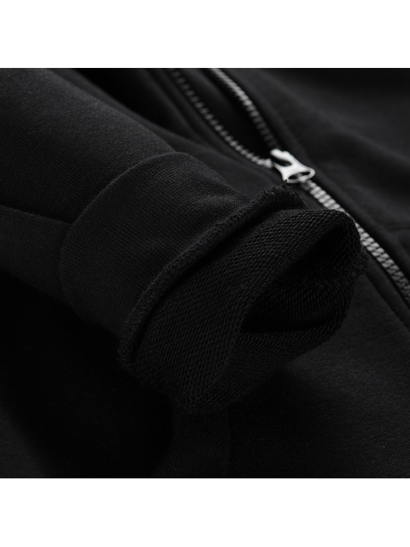 ALPINE PRO Dětská bavlněná mikina s kapucí ALPINE PRO LOKKO black