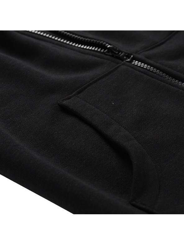 ALPINE PRO Dětská bavlněná mikina s kapucí ALPINE PRO LOKKO black