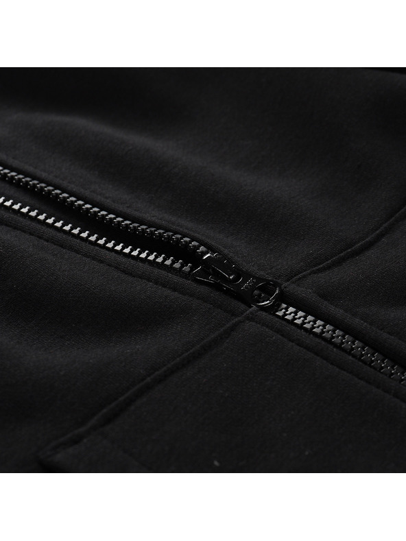 ALPINE PRO Dětská bavlněná mikina s kapucí ALPINE PRO LOKKO black