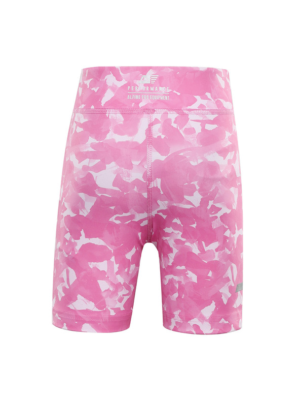 ALPINE PRO Dětské krátké rychleschnoucí legíny ALPINE PRO ELO neon pink varianta pb