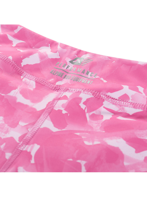 ALPINE PRO Dětské krátké rychleschnoucí legíny ALPINE PRO ELO neon pink varianta pb