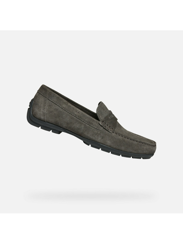 Geox Šedé pánské mokasíny Geox Moner W 2FIT