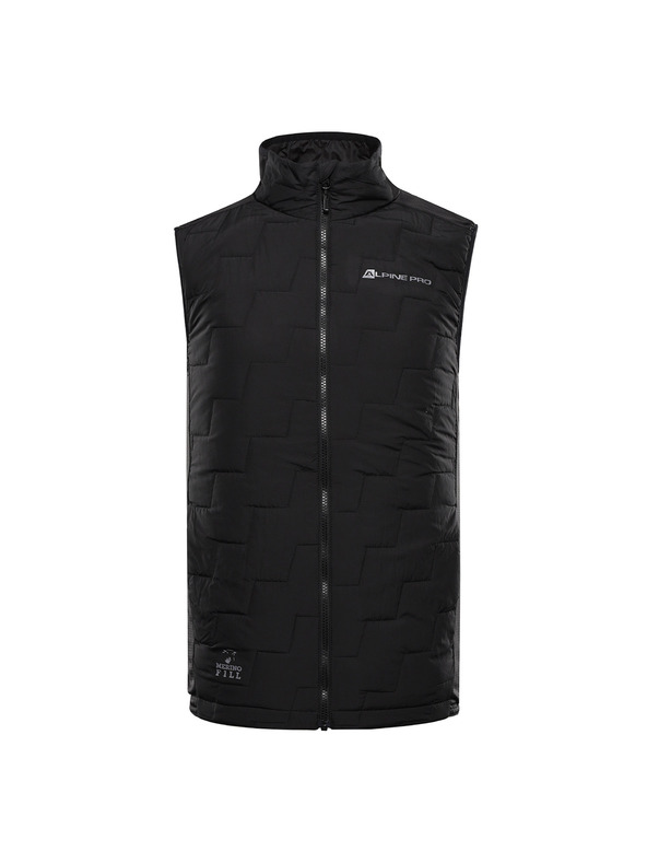 ALPINE PRO Pánská vesta s merino výplní ALPINE PRO NERC black
