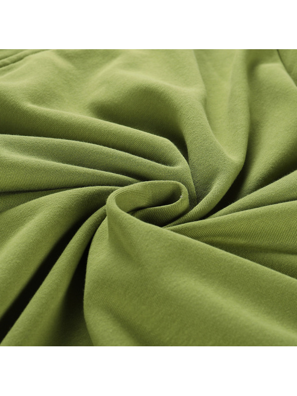 ALPINE PRO Pánská bavlněná mikina s kapucí ALPINE PRO LOKK turtle green