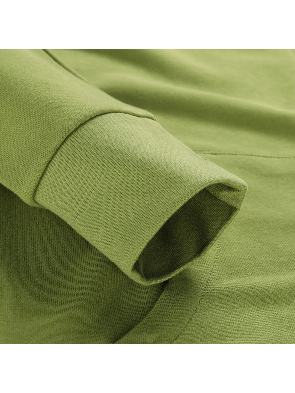 ALPINE PRO Pánská bavlněná mikina s kapucí ALPINE PRO LOKK turtle green