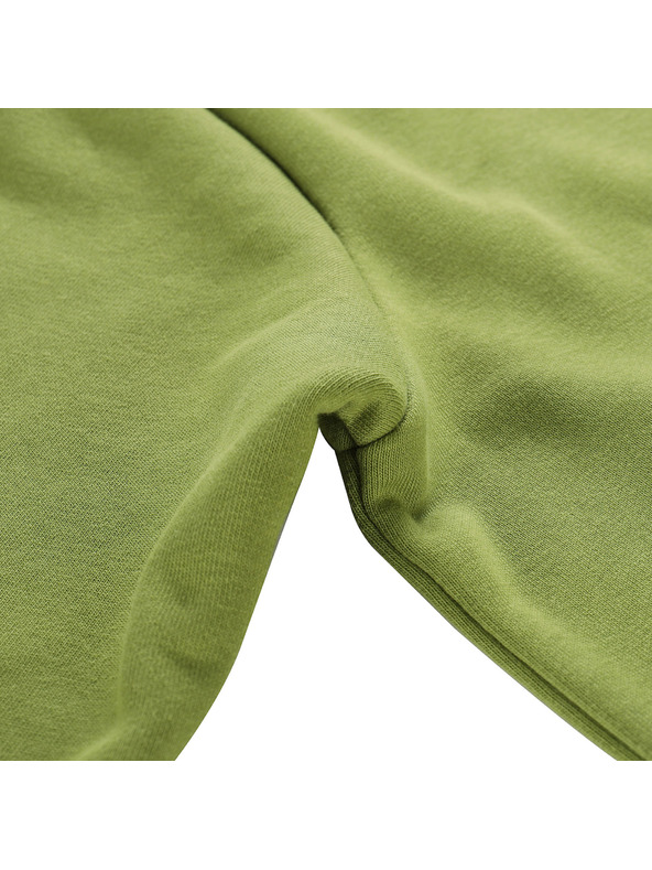 ALPINE PRO Pánská bavlněná mikina s kapucí ALPINE PRO LOKK turtle green