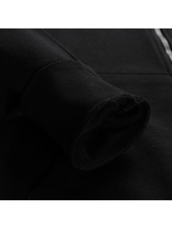 ALPINE PRO Pánská bavlněná mikina s kapucí ALPINE PRO LOKK black