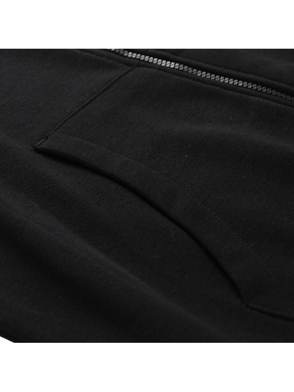 ALPINE PRO Pánská bavlněná mikina s kapucí ALPINE PRO LOKK black