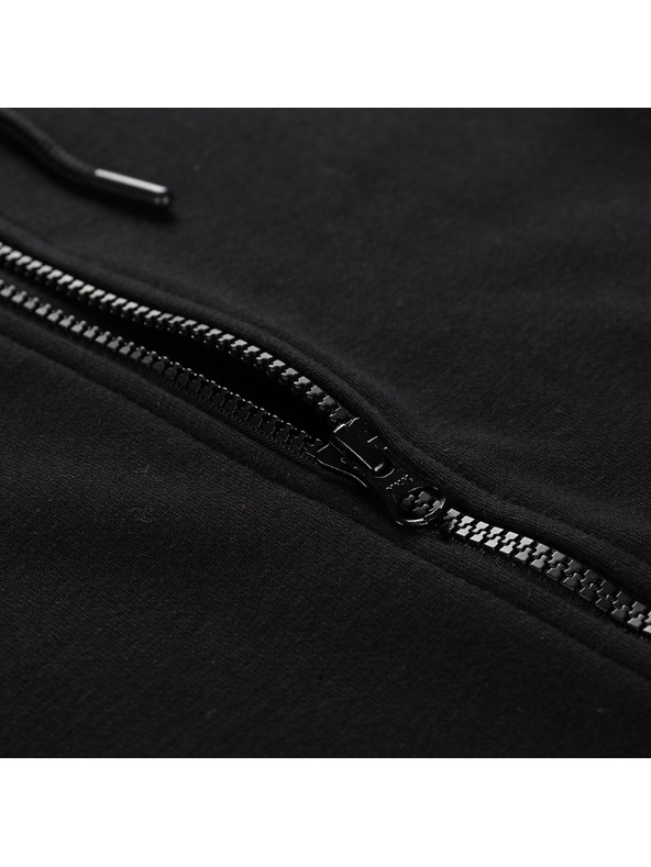 ALPINE PRO Pánská bavlněná mikina s kapucí ALPINE PRO LOKK black