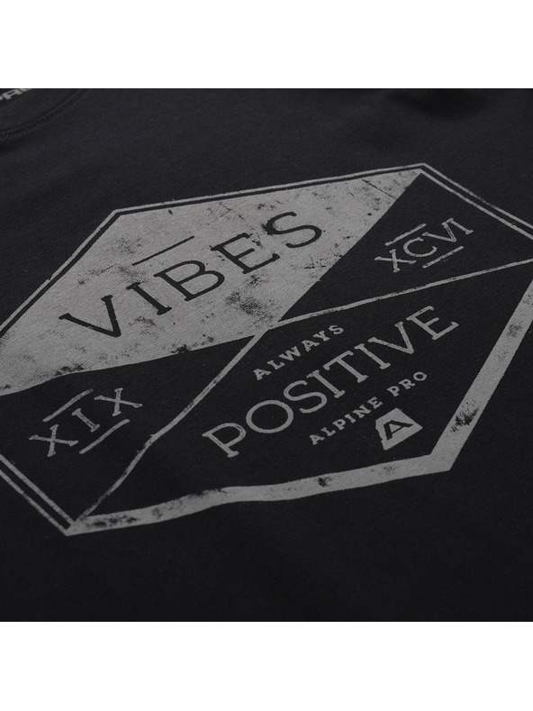 ALPINE PRO Pánské bavlněné triko ALPINE PRO SUMEK black varianta pc