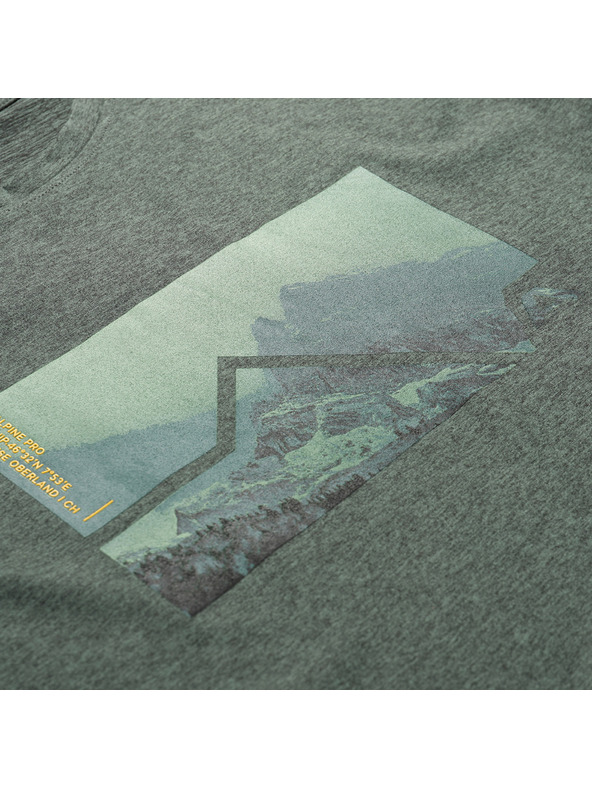 ALPINE PRO Pánské melírované triko z recyklovaného materiálu ALPINE PRO GORAF 2 laurel wreath varianta pa