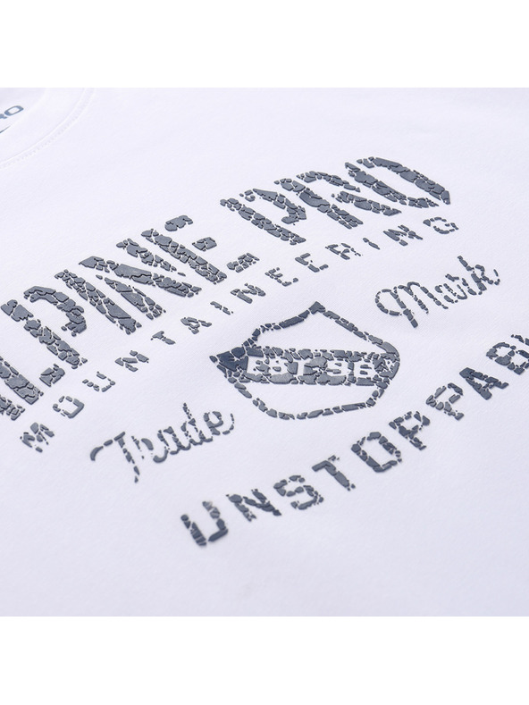 ALPINE PRO Pánské bavlněné triko ALPINE PRO SUMEK white varianta pa