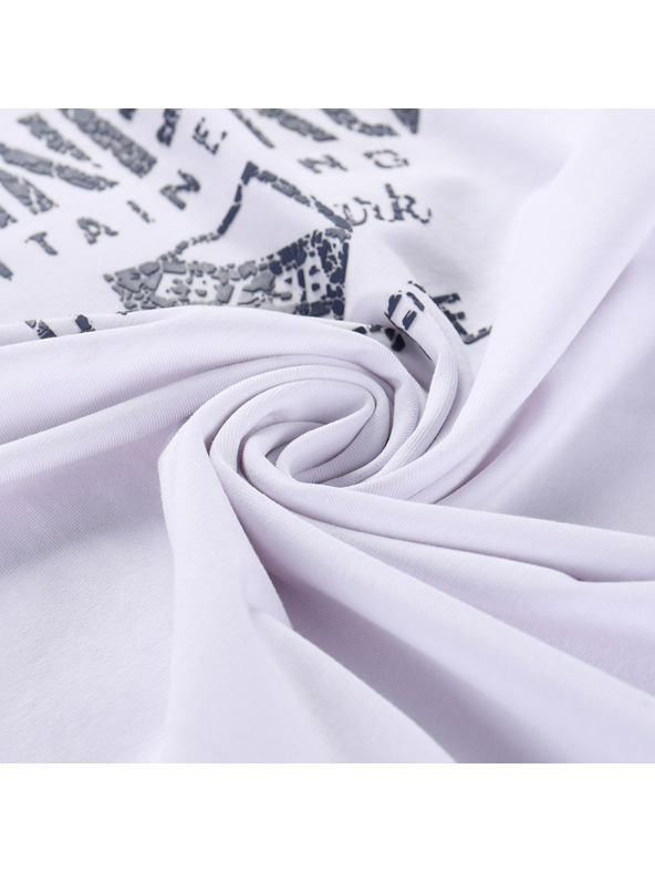 ALPINE PRO Pánské bavlněné triko ALPINE PRO SUMEK white varianta pa