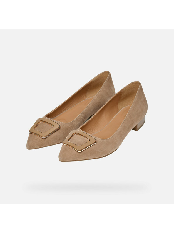 Geox Šedé dámské baleríny Geox Charyssa