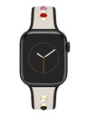 Anne Klein Silikonový krémovo-černý řemínek Anne Klein pro Apple Watch 38/40/41