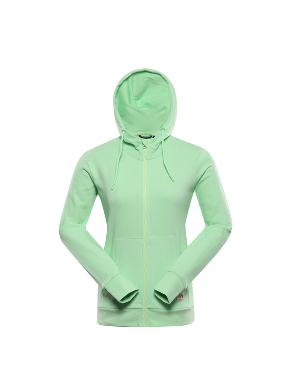 ALPINE PRO Dámská bavlněná mikina ALPINE PRO LOKKA paradise green