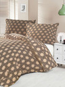 Kvalitex Saténové francouzské povlečení Luxury Collection 1+2, 240x200, 70x90cm Carero béžové Kvalitex