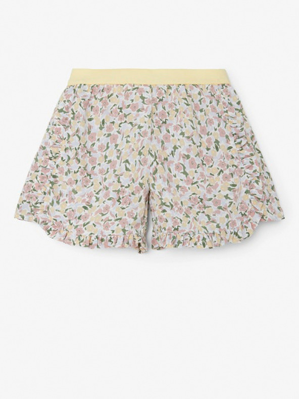 name it Bílo-růžové holčičí květované kraťasy name it Finna