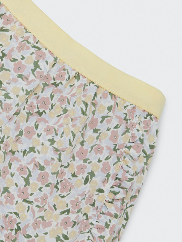 name it Bílo-růžové holčičí květované kraťasy name it Finna