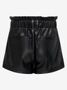 ONLY Černé holčičí koženkové kraťasy ONLY Stephanie