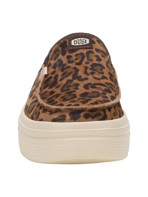 Hey Dude Dámské pantofle na platformě s leopardím vzorem Hey Dude