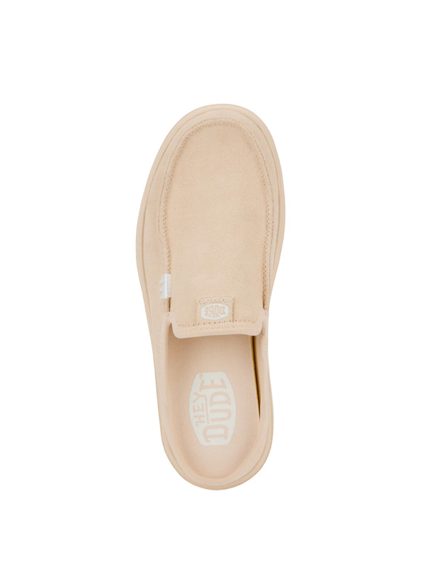 Hey Dude Dámské béžové pantofle na platformě Hey Dude