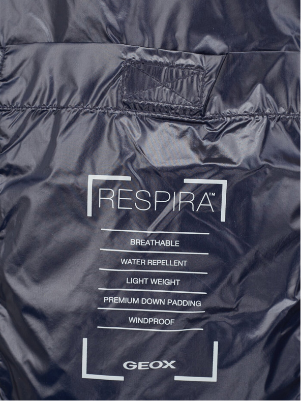 Geox Tmavě modrá pánská prošívaná bunda Geox Dereck