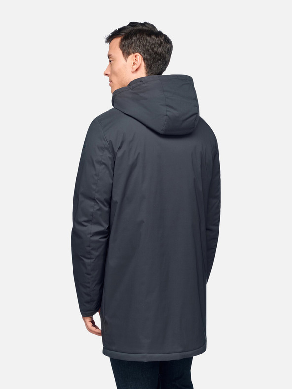 Geox Tmavě modrá pánská péřová bunda Geox Aurelio