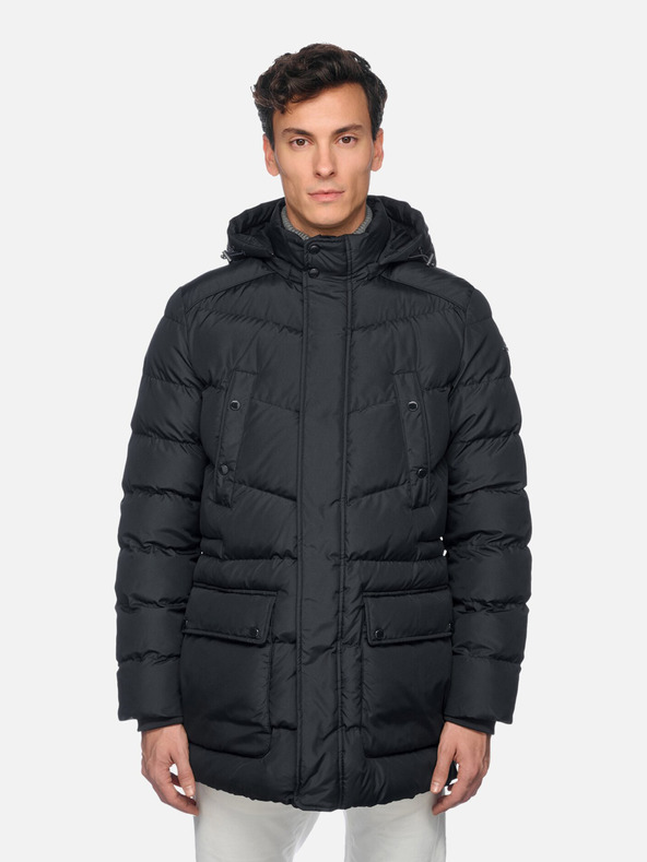 Geox Tmavě modrá pánská bunda Geox Leitan