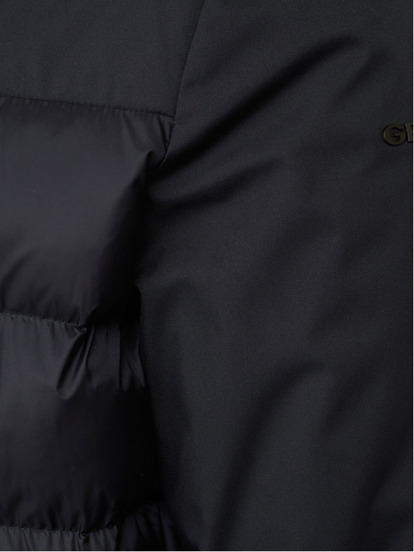 Geox Černá pánská prošívaná bunda Geox Sapienza