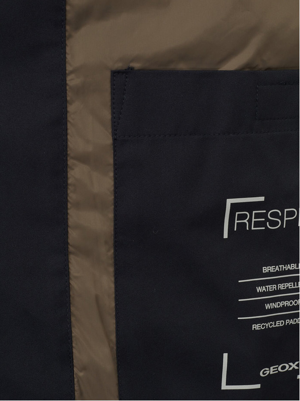 Geox Černá pánská prošívaná bunda Geox Sapienza