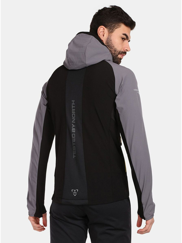 Kilpi Šedo-černá pánská běžecká bunda Kilpi BALEO-M